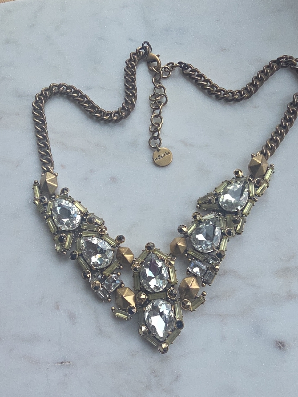 Stella & Dot Zora Crystal Statement Necklace.
